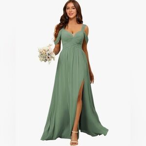 Elegant evening or bridesmaid dress.